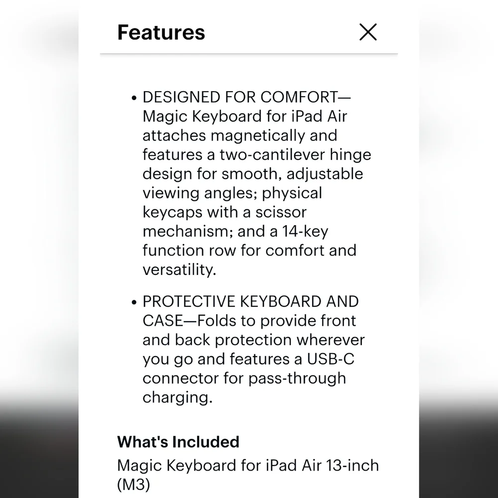 Apple - Magic Keyboard for iPad Air 13-inch (M3)